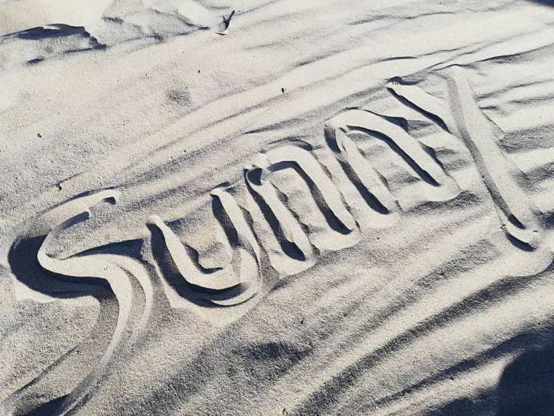 Mein Spitzname im Sand&nbsp;gezeichnet