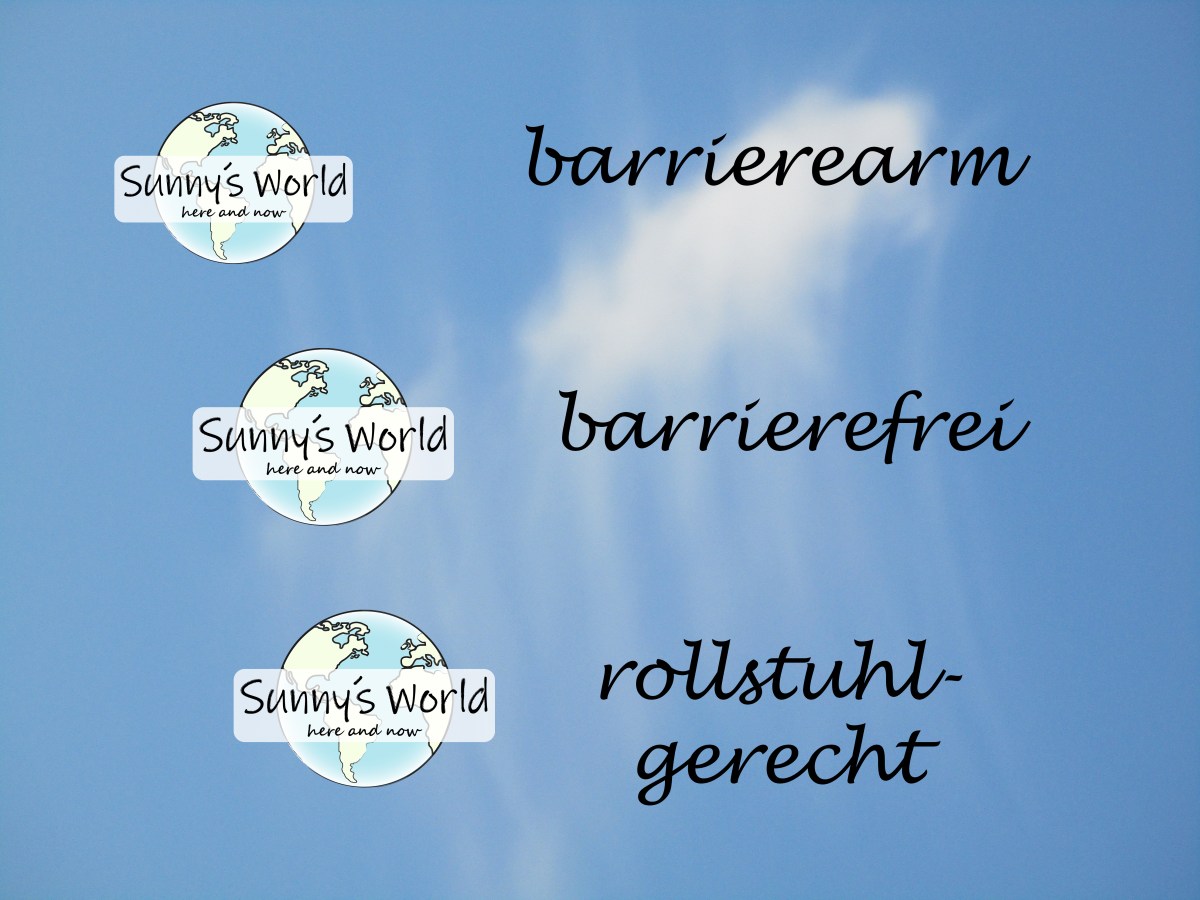 Barrierearm – Barrierefrei – Rollstuhlgerecht