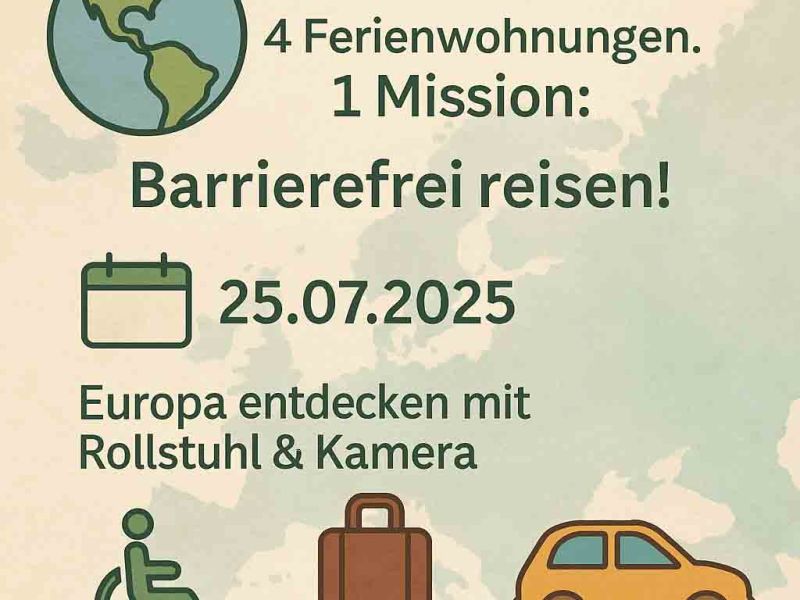 ✨3 Länder. 4 Ferienwohnungen. 1 Rollstuhl. Und ganz viel&nbsp;Reiselust.✨