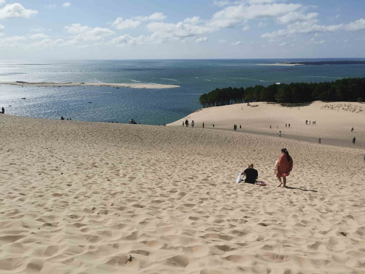 „Frankreichs goldene Riesenwelle: Die Dune du Pilat bei&nbsp;Arcachon“
